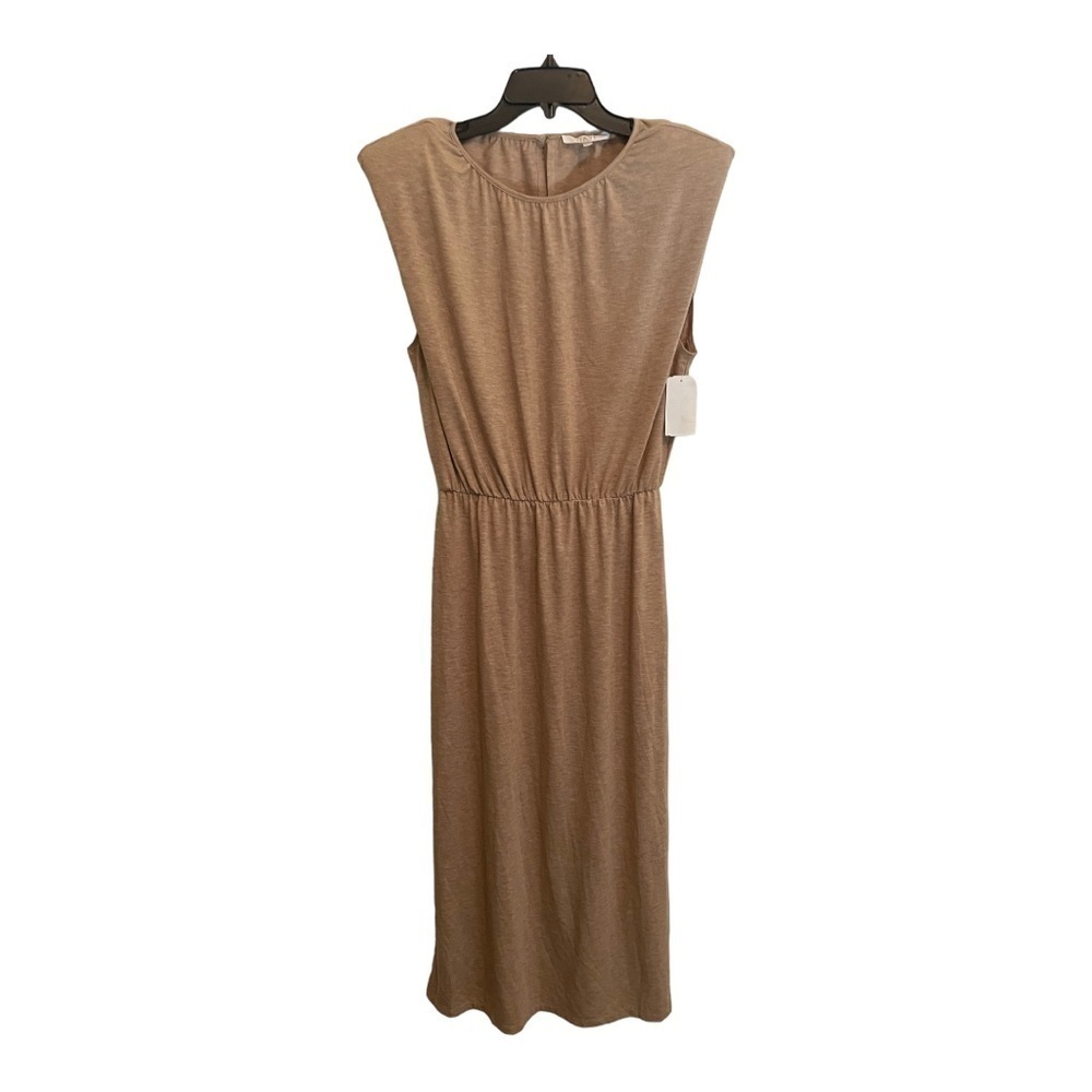 WAYF Padded Shoulder Midi Dress - Picture 6 of 15
